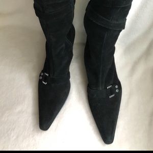 Luz Da Lua Tall Suede Wedge Boot